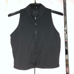 Black Fabletics Crop ZipUp